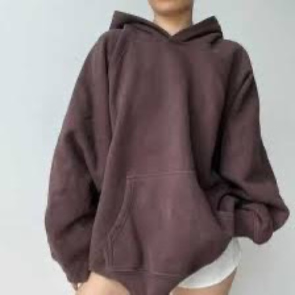 Aritzia Sweatfleece Mega Fit Cozy Fleece Hoodie Purple 2XS - Picture 1 of 10